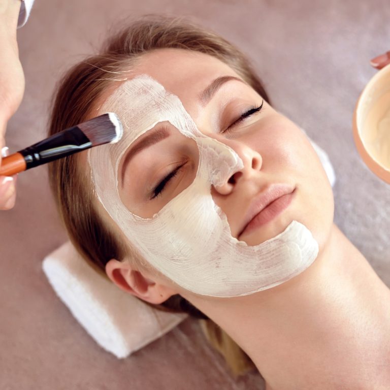 Face peeling mask, spa beauty treatment, skincare