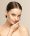 Woman face beauty hand touching face healthy natural makeup female beige background
